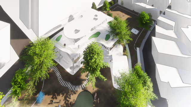 イメージを伝える手書き風鳥瞰パース